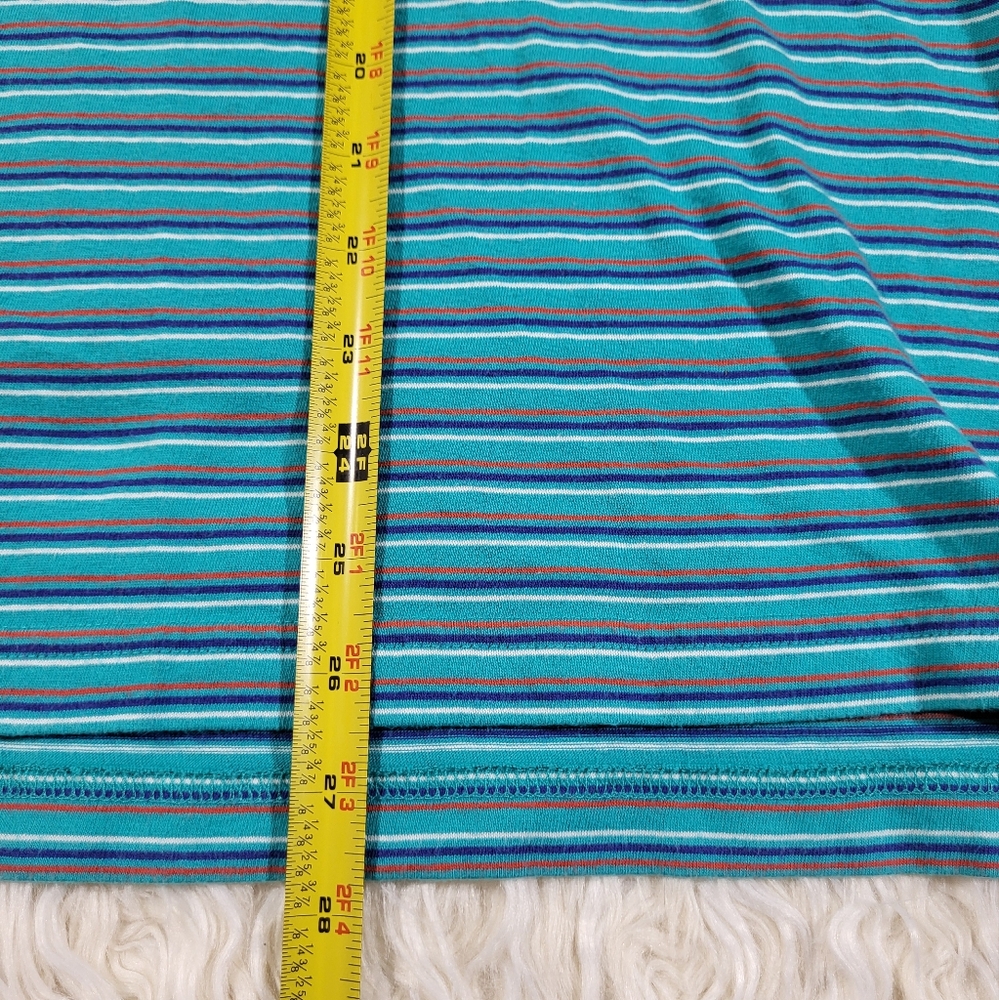 Lacoste - Men's Size 7 Blue Striped Polo Shirt - Picture 15 of 15